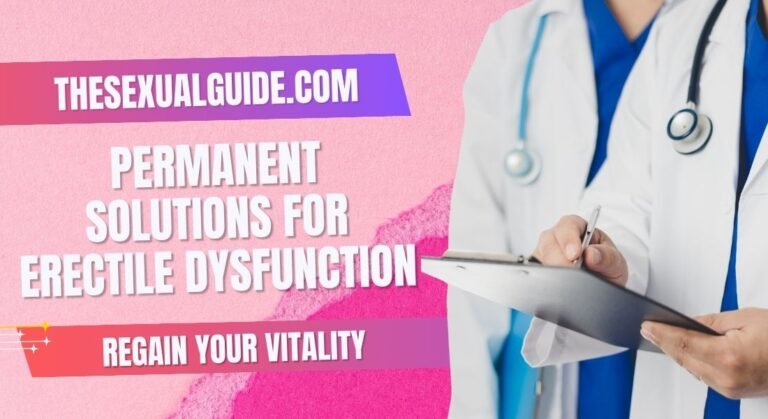 Permanent Solutions for Erectile Dysfunction: Regain Your Vitality